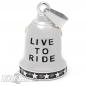 Preview: American Biker Ride Bell aus Edelstahl silber gold Adler Sterne Glücksbringer Glocke